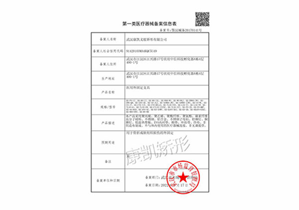 醫用外固定支具備案表